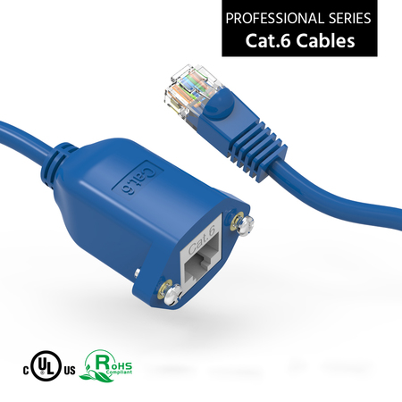 BESTLINK NETWARE Panel-Mount CAT6 Ethernet Cable- 1ft- Blue 100770BL